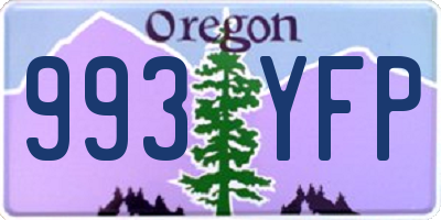 OR license plate 993YFP