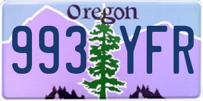 OR license plate 993YFR