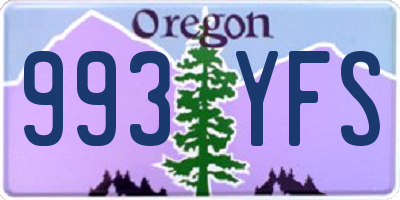 OR license plate 993YFS