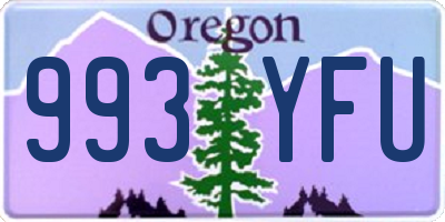 OR license plate 993YFU