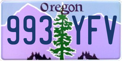 OR license plate 993YFV