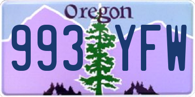 OR license plate 993YFW