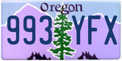 OR license plate 993YFX