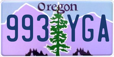 OR license plate 993YGA