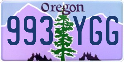 OR license plate 993YGG