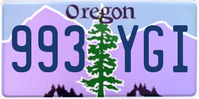 OR license plate 993YGI