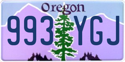 OR license plate 993YGJ