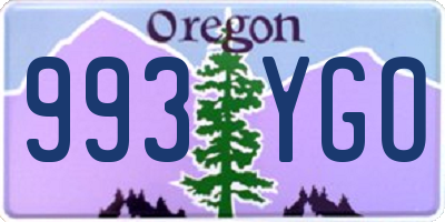 OR license plate 993YGO