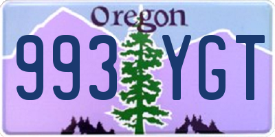 OR license plate 993YGT