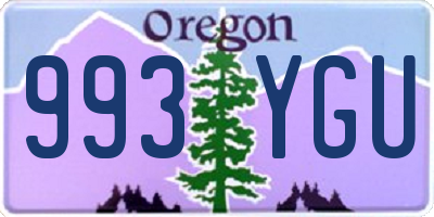 OR license plate 993YGU