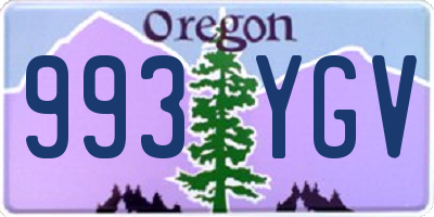 OR license plate 993YGV