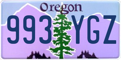 OR license plate 993YGZ