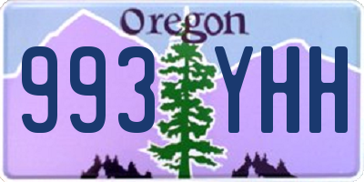 OR license plate 993YHH