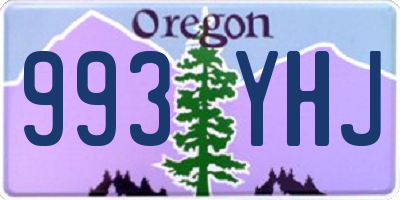 OR license plate 993YHJ