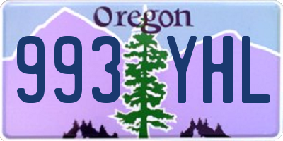 OR license plate 993YHL