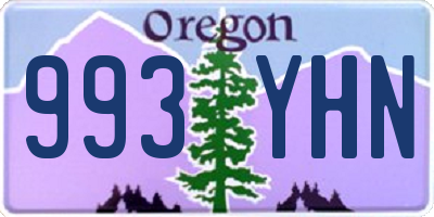 OR license plate 993YHN