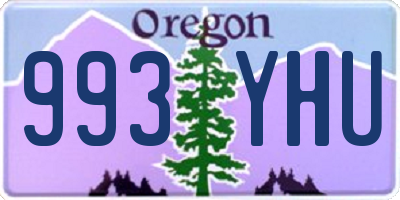 OR license plate 993YHU