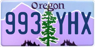 OR license plate 993YHX