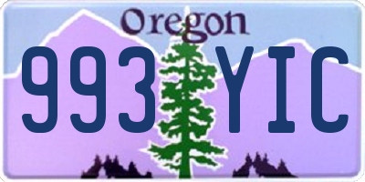 OR license plate 993YIC