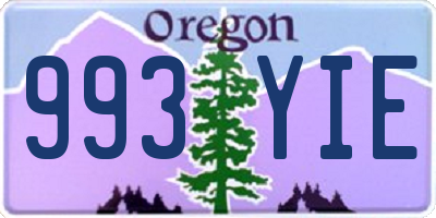 OR license plate 993YIE