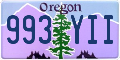 OR license plate 993YII