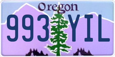 OR license plate 993YIL