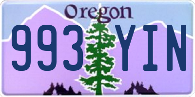 OR license plate 993YIN