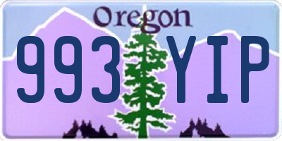 OR license plate 993YIP