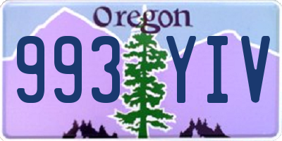 OR license plate 993YIV