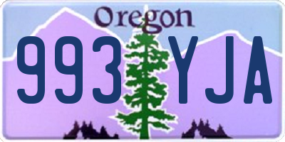 OR license plate 993YJA