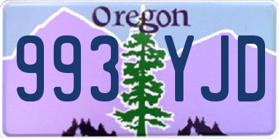 OR license plate 993YJD