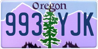 OR license plate 993YJK