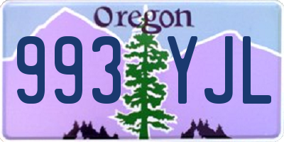 OR license plate 993YJL