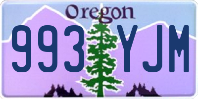 OR license plate 993YJM