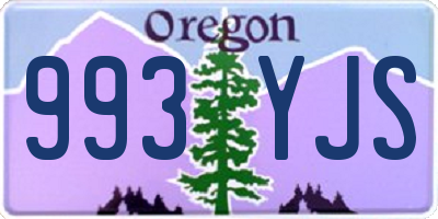 OR license plate 993YJS