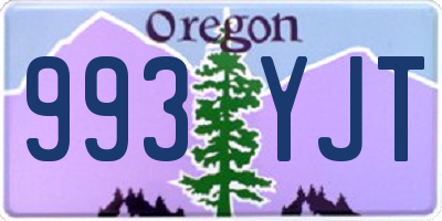 OR license plate 993YJT
