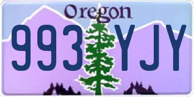 OR license plate 993YJY