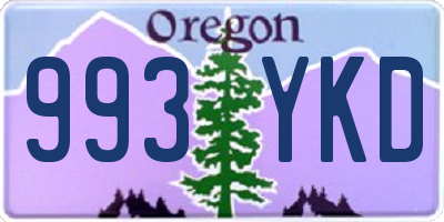 OR license plate 993YKD