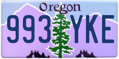 OR license plate 993YKE