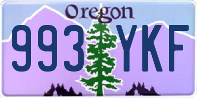 OR license plate 993YKF