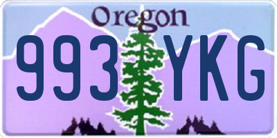 OR license plate 993YKG