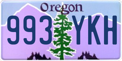 OR license plate 993YKH