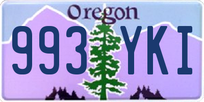 OR license plate 993YKI