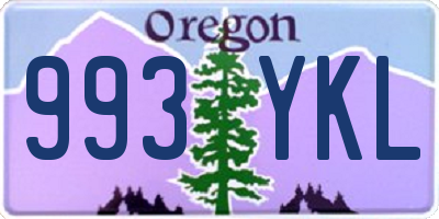 OR license plate 993YKL