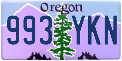 OR license plate 993YKN