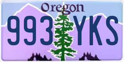 OR license plate 993YKS