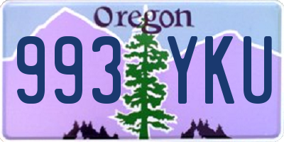 OR license plate 993YKU