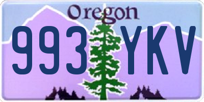 OR license plate 993YKV