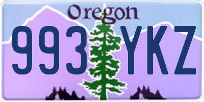 OR license plate 993YKZ