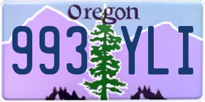 OR license plate 993YLI